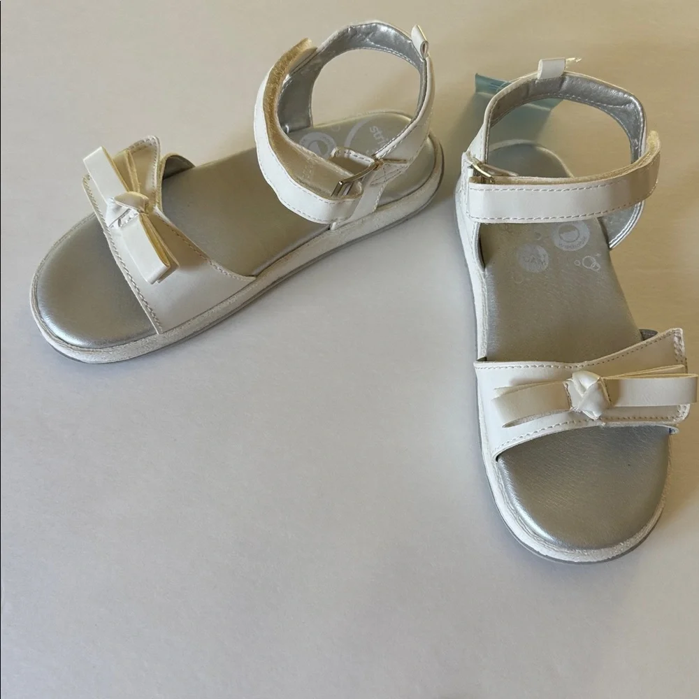 STRIDE RITE 360 Nwt 12 Girls Delilah White Velcro Strap Sandals